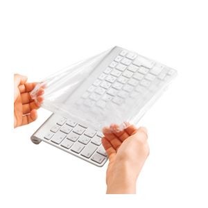 (まとめ)サンワサプライ キーボードマルチカバー(シャワーキャップタイプ、小サイズ、3枚セット FA-CAPSET2【×2セット】