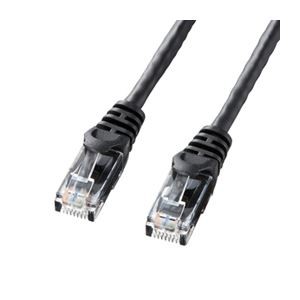 (まとめ)サンワサプライ カテゴリ6UTPLANケーブル LA-Y6-03BK【×5セット】
