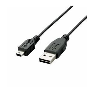 (まとめ)エレコム 両面挿しUSBケーブル(A-miniB) U2C-DMB02BK【×10セット】