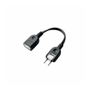 (まとめ)エレコム ACアダプタ用電源延長コード(1個口) T-ADR1BK【×10セット】