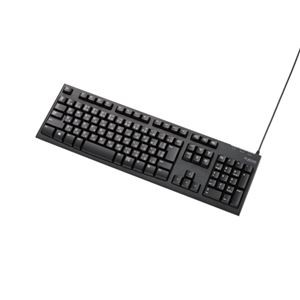 (まとめ)エレコム USB接続 スタンダードキーボード TK-FCM062BK【×3セット】