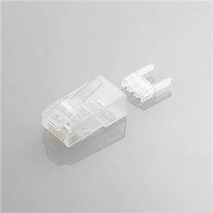 （まとめ）エレコム ツメの折れないLANコネクタ（Cat6） LD-6RJ45T10／T【×3セット】