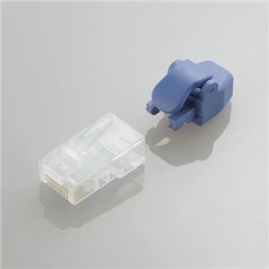 （まとめ）エレコム 保護カバー付きツメの折れないLANコネクタ（Cat5e） LD-RJ45T10／TP【×3セット】