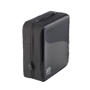 (まとめ)エレコム CD/DVDファスナーケース CCD-H320BK【×2セット】