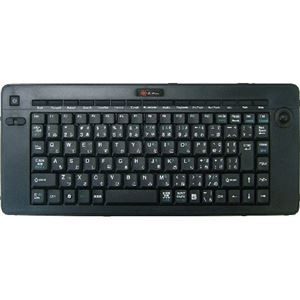 (まとめ)アオテック 2.4Ghzトラックパッドワイヤレスキーボード ブラック 24G-AOK89BK【×2セット】