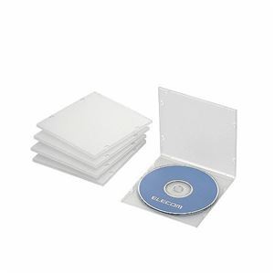 (まとめ)エレコム Blu-ray/DVD/CDケース(スリム/PP/1枚収納) CCD-JPCS5CR【×10セット】