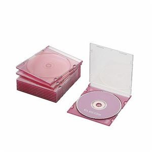 (まとめ)エレコム Blu-ray/DVD/CDケース(スリム/PS/1枚収納) CCD-JSCS10CPN【×10セット】