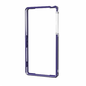 (まとめ)エレコム docomo SO-03F用ハイブリッドバンパー(パープル) PD-SO03FHVBPU【×2セット】
