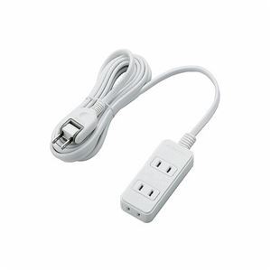 (まとめ)エレコム 電源タップ T-S02-2330WH【×5セット】