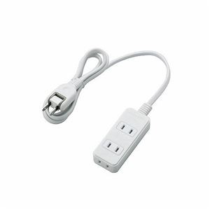 (まとめ)エレコム ほこりシャッター付き電源タップ T-ST02-22310WH【×5セット】