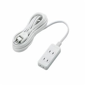 (まとめ)エレコム ほこりシャッター付き電源タップ T-ST02-22350WH【×3セット】