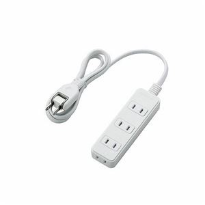 (まとめ)エレコム ほこりシャッター付き電源タップ T-ST02-22410WH【×5セット】