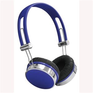 (まとめ)オーセラス販売 コンパクトヘッドホン青 H-10BL【×3セット】