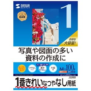 (まとめ)サンワサプライ インクジェット用スーパーファイン用紙A4サイズ100枚入り JP-EM5NA4-100【×5セット】