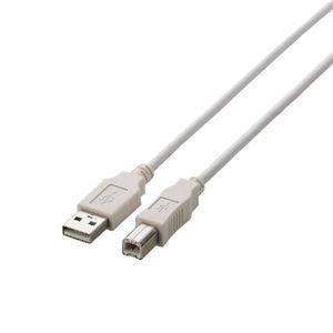 (まとめ)エレコム USB2.0ケーブル U2C-BN20WH【×5セット】