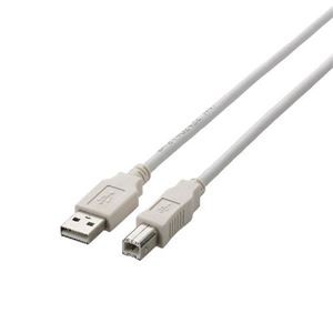(まとめ)エレコム USB2.0ケーブル U2C-BN50WH【×5セット】