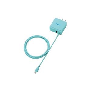 (まとめ)エレコム スマートフォン・タブレット用充電器(ケーブル+1ポート) MPA-ACMCC151BU【×2セット】
