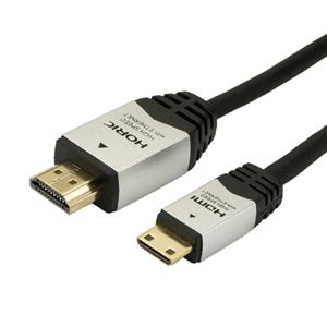 （まとめ）HORIC HDMI MINIケーブル 2m シルバー HDM20-015MNS【×5セット】