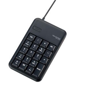 (まとめ)エレコム コンパクトUSBテンキーパッド TK-TCM013BK【×3セット】
