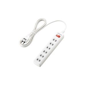 (まとめ)エレコム 一括スイッチ付 雷ガードタップ T-K3A-2625WH【×3セット】