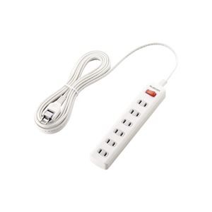 (まとめ)エレコム 一括スイッチ付 雷ガードタップ T-K3A-2650WH【×2セット】