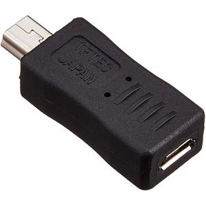 （まとめ）変換名人 変換プラグ microUSB（メス）→miniUSB（オス） USBMCB-M5A【×20セット】