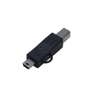 (まとめ)変換名人 変換プラグ USB B(オス)→miniUSB(オス) USBBA-M5A【×10セット】