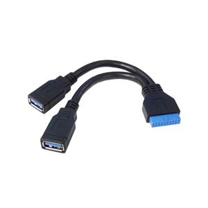 (まとめ)変換名人 M/B アクセサリー USB3.0 ピンヘッダケーブル MB-USB3/CA【×5セット】