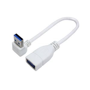 (まとめ)変換名人 USB3.0L型ケーブル延長20(上L) USB3A-CA20UL【×5セット】
