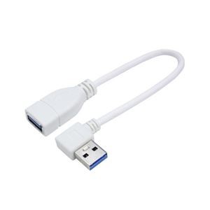 (まとめ)変換名人 USB3.0L型ケーブル延長20(左L) USB3A-CA20LL【×5セット】