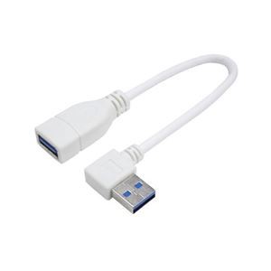 (まとめ)変換名人 USB3.0L型ケーブル延長20(右L) USB3A-CA20RL【×5セット】