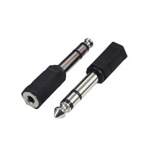 (まとめ)変換名人 AVプラグ 3.5mm(メス) to 6.5mm(オス)ステレオ AV/35J-65PS(2P)【×20セット】