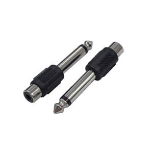 (まとめ)変換名人 AVプラグ RCA(メス) to 6.5mm(オス)モノラル AV/RCAJ-65PM(2P)【×20セット】