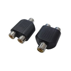 (まとめ)変換名人 AVプラグ RCA(メス)2P to RCA(メス)モノラル AV/RCA2J-RCAJM(2P)【×20セット】