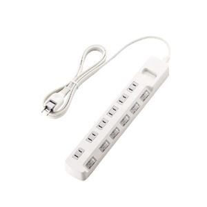 (まとめ)エレコム 個別スイッチ付省エネタップ T-E5A-2620WH【×3セット】