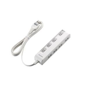 (まとめ)エレコム 個別スイッチ付省エネタップ(横挿しタイプ) T-E5C-2420WH【×3セット】