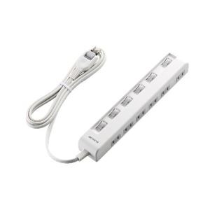 (まとめ)エレコム 個別スイッチ付省エネタップ(横挿しタイプ) T-E5C-2620WH【×3セット】