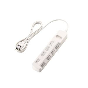 (まとめ)エレコム ほこり防止シャッター付 省エネタップ T-E6A-2420WH【×3セット】