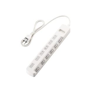 (まとめ)エレコム ほこり防止シャッター付 省エネタップ T-E6A-2610WH【×2セット】