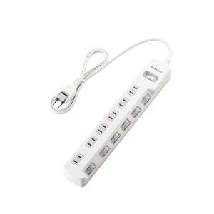 (まとめ)エレコム 一括＆個別スイッチ付 省エネタップ T-E7A-2610WH【×3セット】