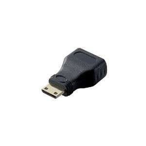(まとめ)エレコム HDMI変換アダプタ(タイプA-タイプC) AD-HDAC3BK【×5セット】