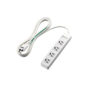 (まとめ)エレコム 3ピンプラグ対応タップ T-T1A-3425WH【×3セット】