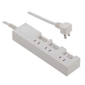 (まとめ)オーム電機 個別スイッチ付 節電タップ 3個口 3m HS-T1389W【×3セット】
