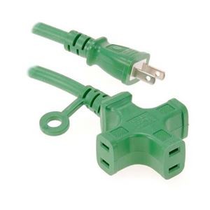 (まとめ)オーム電機 作業用延長コード 15A 3口 10m グリーン TA103-15EXG【×3セット】