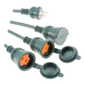 (まとめ)オーム電機 作業用延長コード 防雨型/フタ付 15A 三又 2.5m TAC253-15EX【×2セット】