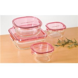 iwaki パック＆レンジ角型4点セット(耐熱ガラス) PST-PRN4P1