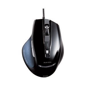 （業務用セット） サンワサプライ ブルーLED 有線マウス 黒 MA-118HBK 1個 【×2セット】