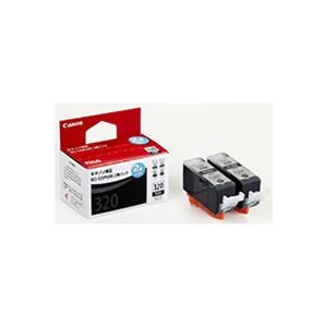 【純正品】 Canon キャノン インクカートリッジ/トナーカートリッジ 【3333B004 BCI-320PGBK ブラック】 2本入り