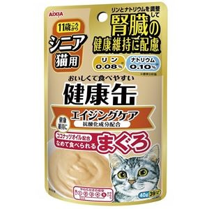 〔まとめ〕 キャットフード ペットフード アイシア 健康缶パウチ ビタミンEプラス 40g 48セット 猫用品 ペット用品【代引不可】