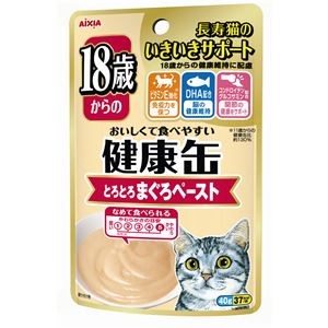 〔まとめ〕 キャットフード ペットフード アイシア 18歳からの健康缶パウチ まぐろペースト 40g 48セット 猫用品 ペット用品【代引不可】